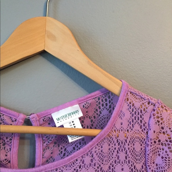 Pretty lilac maternity tunic with lace - Picture 2 of 3